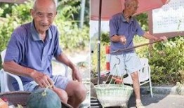 老年人吃瓜样子,老年人悠闲吃瓜的美好时光